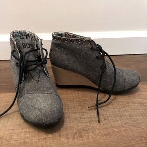 BOBS Wedge Lace Up Booties